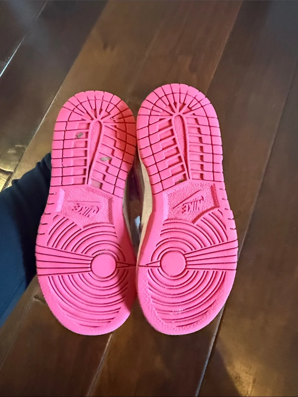 Nike Kids White and Pink Sneakers